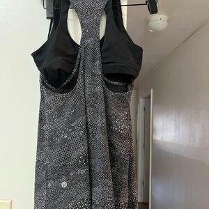 Lululemon Black and White Geometric Tank Top
